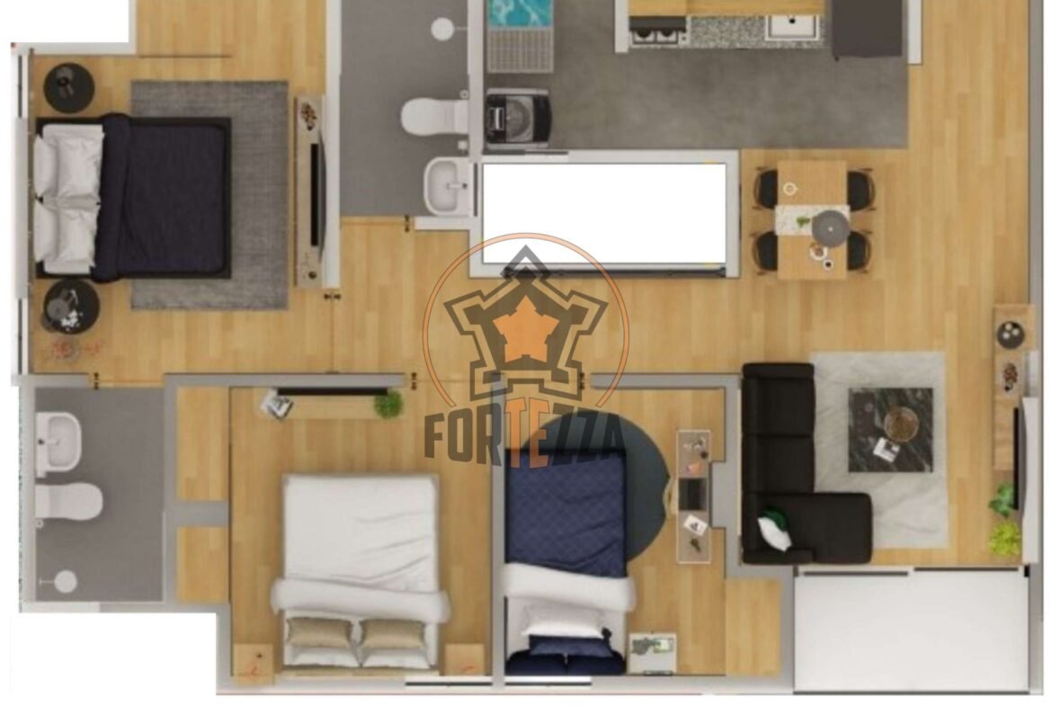 Proyecto nuevo para el año 2026 de apartamentos con diseño industrializado.